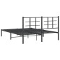 vidaXL Bettgestell mit Kopfteil Metall Schwarz 150x200 cm vidaXL Bettgestell mit Kopfteil Metall Schwarz 150x200 cm