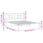 vidaXL Bettgestell mit Kopfteil Metall Schwarz 150x200 cm vidaXL Bettgestell mit Kopfteil Metall Schwarz 150x200 cm