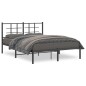 vidaXL Bettgestell mit Kopfteil Metall Schwarz 135x190 cm vidaXL Bettgestell mit Kopfteil Metall Schwarz 135x190 cm