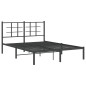 vidaXL Bettgestell mit Kopfteil Metall Schwarz 135x190 cm vidaXL Bettgestell mit Kopfteil Metall Schwarz 135x190 cm