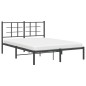 vidaXL Bettgestell mit Kopfteil Metall Schwarz 135x190 cm vidaXL Bettgestell mit Kopfteil Metall Schwarz 135x190 cm