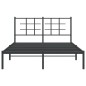 vidaXL Bettgestell mit Kopfteil Metall Schwarz 135x190 cm vidaXL Bettgestell mit Kopfteil Metall Schwarz 135x190 cm