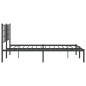vidaXL Bettgestell mit Kopfteil Metall Schwarz 135x190 cm vidaXL Bettgestell mit Kopfteil Metall Schwarz 135x190 cm