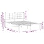 vidaXL Bettgestell mit Kopfteil Metall Schwarz 135x190 cm vidaXL Bettgestell mit Kopfteil Metall Schwarz 135x190 cm