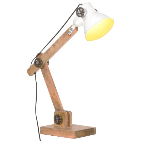 vidaXL Schreibtischlampe Industriestil Weiß Rund 58x18x90 cm E27  