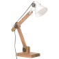 vidaXL Schreibtischlampe Industriestil Weiß Rund 58x18x90 cm E27 vidaXL Schreibtischlampe Industriestil Weiß Rund 58x18x90 cm E27