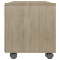 vidaXL TV-Schrank mit Rollen Weiß Sonoma-Eiche 90x35x35 cm vidaXL TV-Schrank mit Rollen Weiß Sonoma-Eiche 90x35x35 cm