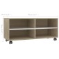 vidaXL TV-Schrank mit Rollen Weiß Sonoma-Eiche 90x35x35 cm vidaXL TV-Schrank mit Rollen Weiß Sonoma-Eiche 90x35x35 cm