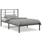 vidaXL Bettgestell mit Kopfteil Metall Schwarz 100x190 cm vidaXL Bettgestell mit Kopfteil Metall Schwarz 100x190 cm
