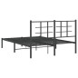 vidaXL Bettgestell mit Kopfteil Metall Schwarz 140x200 cm vidaXL Bettgestell mit Kopfteil Metall Schwarz 140x200 cm