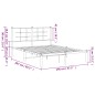 vidaXL Bettgestell mit Kopfteil Metall Schwarz 140x200 cm vidaXL Bettgestell mit Kopfteil Metall Schwarz 140x200 cm