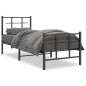 vidaXL Bettgestell mit Kopf- und Fußteil Metall Schwarz 75x190 cm vidaXL Bettgestell mit Kopf- und Fußteil Metall Schwarz 75x190 cm