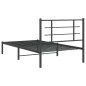 vidaXL Bettgestell mit Kopfteil Metall Schwarz 100x190 cm vidaXL Bettgestell mit Kopfteil Metall Schwarz 100x190 cm