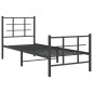 vidaXL Bettgestell mit Kopf- und Fußteil Metall Schwarz 75x190 cm vidaXL Bettgestell mit Kopf- und Fußteil Metall Schwarz 75x190 cm