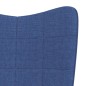 vidaXL Schaukelsessel mit Hocker Blau Stoff vidaXL Schaukelsessel mit Hocker Blau Stoff