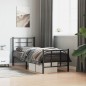 vidaXL Bettgestell mit Kopf- und Fußteil Metall Schwarz 75x190 cm vidaXL Bettgestell mit Kopf- und Fußteil Metall Schwarz 75x190 cm