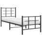 vidaXL Bettgestell mit Kopf- und Fußteil Metall Schwarz 75x190 cm vidaXL Bettgestell mit Kopf- und Fußteil Metall Schwarz 75x190 cm