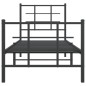 vidaXL Bettgestell mit Kopf- und Fußteil Metall Schwarz 75x190 cm vidaXL Bettgestell mit Kopf- und Fußteil Metall Schwarz 75x190 cm