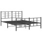 vidaXL Bettgestell mit Kopf- und Fußteil Metall Schwarz 150x200 cm vidaXL Bettgestell mit Kopf- und Fußteil Metall Schwarz 150x200 cm