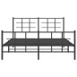 vidaXL Bettgestell mit Kopf- und Fußteil Metall Schwarz 150x200 cm vidaXL Bettgestell mit Kopf- und Fußteil Metall Schwarz 150x200 cm