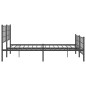 vidaXL Bettgestell mit Kopf- und Fußteil Metall Schwarz 150x200 cm vidaXL Bettgestell mit Kopf- und Fußteil Metall Schwarz 150x200 cm