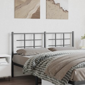 vidaXL Kopfteil Metall Schwarz 150 cm