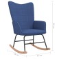 vidaXL Schaukelsessel mit Hocker Blau Stoff vidaXL Schaukelsessel mit Hocker Blau Stoff
