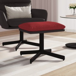 Fußhocker Weinrot 60x60x36 cm Stoff und Kunstleder