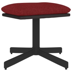 Fußhocker Weinrot 60x60x36 cm Stoff und Kunstleder