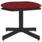 Fußhocker Weinrot 60x60x36 cm Stoff und Kunstleder Fußhocker Weinrot 60x60x36 cm Stoff und Kunstleder