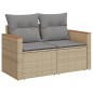 vidaXL 6-tlg. Garten-Sofagarnitur mit Kissen Beige Poly Rattan vidaXL 6-tlg. Garten-Sofagarnitur mit Kissen Beige Poly Rattan