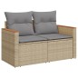vidaXL 7-tlg. Garten-Sofagarnitur mit Kissen Beige Poly Rattan vidaXL 7-tlg. Garten-Sofagarnitur mit Kissen Beige Poly Rattan