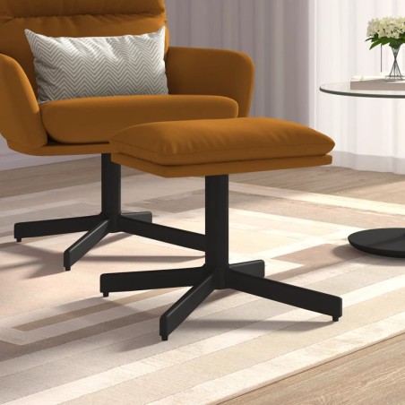 vidaXL Fußhocker Braun 60x60x36 cm Samt