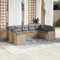 vidaXL 9-tlg. Garten-Sofagarnitur mit Kissen Beige Poly Rattan vidaXL 9-tlg. Garten-Sofagarnitur mit Kissen Beige Poly Rattan