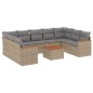 vidaXL 10-tlg. Garten-Sofagarnitur mit Kissen Beige Poly Rattan vidaXL 10-tlg. Garten-Sofagarnitur mit Kissen Beige Poly Rattan