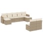 vidaXL 9-tlg. Garten-Sofagarnitur mit Kissen Beige Poly Rattan vidaXL 9-tlg. Garten-Sofagarnitur mit Kissen Beige Poly Rattan