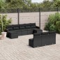 vidaXL 10-tlg. Garten-Sofagarnitur mit Kissen Schwarz Poly Rattan vidaXL 10-tlg. Garten-Sofagarnitur mit Kissen Schwarz Poly Rattan