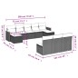 vidaXL 10-tlg. Garten-Sofagarnitur mit Kissen Schwarz Poly Rattan vidaXL 10-tlg. Garten-Sofagarnitur mit Kissen Schwarz Poly Rattan