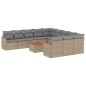 vidaXL 12-tlg. Garten-Sofagarnitur mit Kissen Beige Poly Rattan vidaXL 12-tlg. Garten-Sofagarnitur mit Kissen Beige Poly Rattan