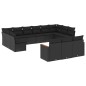 vidaXL 13-tlg. Garten-Sofagarnitur mit Kissen Schwarz Poly Rattan vidaXL 13-tlg. Garten-Sofagarnitur mit Kissen Schwarz Poly Rattan