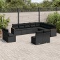 vidaXL 12-tlg. Garten-Sofagarnitur mit Kissen Schwarz Poly Rattan vidaXL 12-tlg. Garten-Sofagarnitur mit Kissen Schwarz Poly Rattan