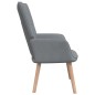 vidaXL Relaxsessel mit Hocker Hellgrau Stoff vidaXL Relaxsessel mit Hocker Hellgrau Stoff