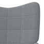 vidaXL Relaxsessel mit Hocker Hellgrau Stoff vidaXL Relaxsessel mit Hocker Hellgrau Stoff