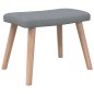 vidaXL Relaxsessel mit Hocker Hellgrau Stoff vidaXL Relaxsessel mit Hocker Hellgrau Stoff