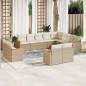 vidaXL 12-tlg. Garten-Sofagarnitur mit Kissen Beige Poly Rattan vidaXL 12-tlg. Garten-Sofagarnitur mit Kissen Beige Poly Rattan