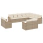 vidaXL 12-tlg. Garten-Sofagarnitur mit Kissen Beige Poly Rattan vidaXL 12-tlg. Garten-Sofagarnitur mit Kissen Beige Poly Rattan