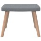 vidaXL Relaxsessel mit Hocker Hellgrau Stoff vidaXL Relaxsessel mit Hocker Hellgrau Stoff