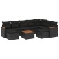 vidaXL 10-tlg. Garten-Sofagarnitur mit Kissen Schwarz Poly Rattan vidaXL 10-tlg. Garten-Sofagarnitur mit Kissen Schwarz Poly Rattan