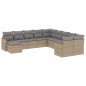 vidaXL 11-tlg. Garten-Sofagarnitur mit Kissen Beige Poly Rattan vidaXL 11-tlg. Garten-Sofagarnitur mit Kissen Beige Poly Rattan