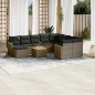 vidaXL 11-tlg. Garten-Sofagarnitur mit Kissen Grau Poly Rattan vidaXL 11-tlg. Garten-Sofagarnitur mit Kissen Grau Poly Rattan